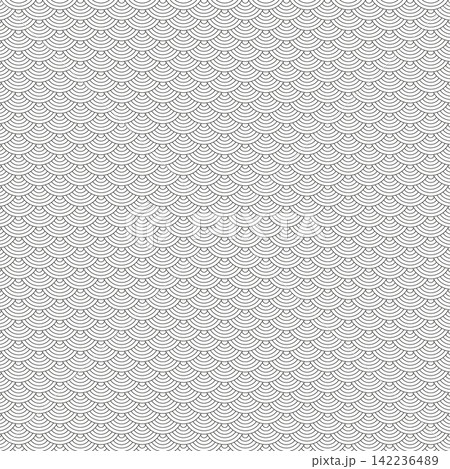 Minimalist seamless pattern inspired by Chinese or Japanese art. Creative asian wallpaper backdrop, endless retro print. Curved oriental lines. Minimalist seamless pattern inspired by Chinese or Japanese art. Creative asian wallpaper backdrop, endless retro print. Curved oriental lines. 142236489