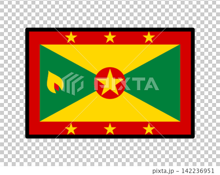 Grenada flag illustration material 6 Grenada flag illustration material 6 142236951