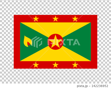 Grenada flag illustration material 5 Grenada flag illustration material 5 142236952