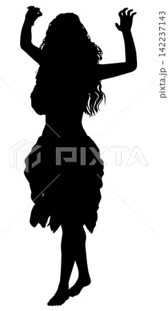 Silhouette of Abstract Dancing Woman Silhouette of Abstract Dancing Woman 142237143