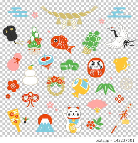 Illustration set of lucky charms 142237501