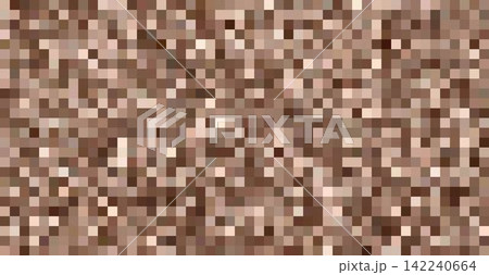 Abstract background with blurry brown pixel color censorship element. Appropriate for digital design projects 142240664