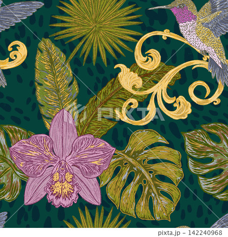 seamless pattern with butterflies 142240968
