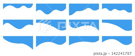 Collection of dividers shape templates. Modern separator header for website and app. Curve lines, wave collection of abstract design element for top and bottom page web site Collection of dividers shape templates. Modern separator header for website and app. Curve lines, wave collection of abstract design element for top and bottom page web site 142241787