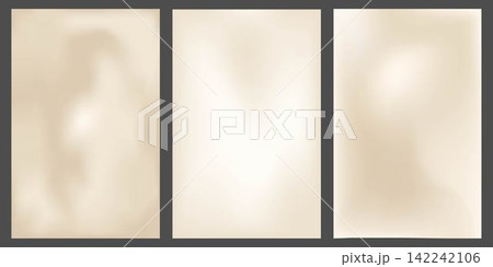 Set of soft neutral elegant texture in champagne colors.Pearl gradient background. Warm pastel ivory bg.  Vector minimal backdrop for designs, wedding invitations, cards, banners, flyers. 142242106