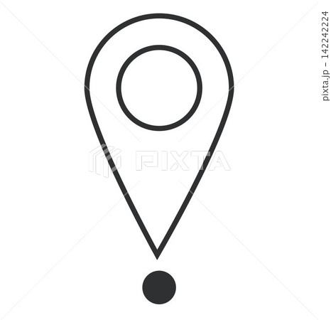location pin for map vector design isolated on white 142242224