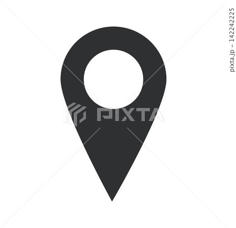 location pin for map vector design isolated on white 142242225