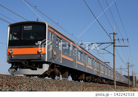 東浦和~東川口を走行する 武蔵野線205系 M3編成 東浦和~東川口を走行する 武蔵野線205系 M3編成 142242318
