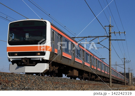 東浦和～東川口を走行する 武蔵野線209系 M73編成 142242319