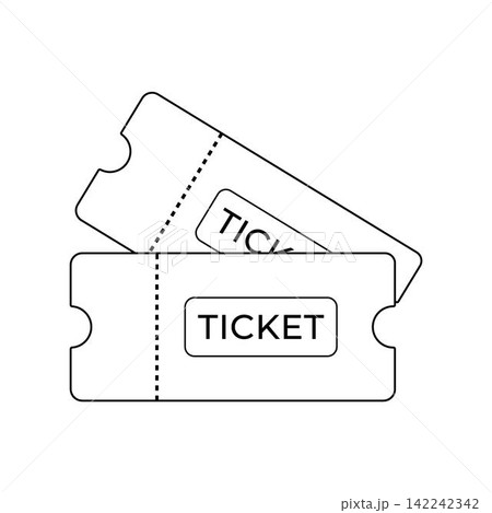 Ticket line art 142242342
