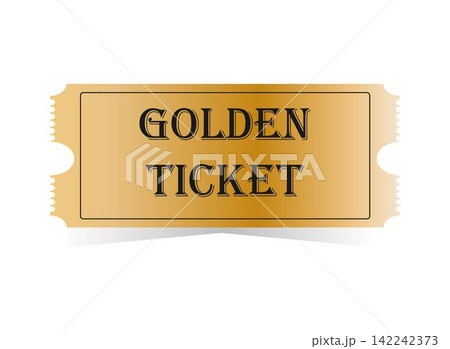 Golden ticket vector illustration Golden ticket vector illustration 142242373