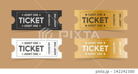 Set tickets on a colored background Set tickets on a colored background 142242380