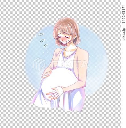 一個哭泣的女人;她懷孕了。 一個哭泣的女人;她懷孕了。 142243174