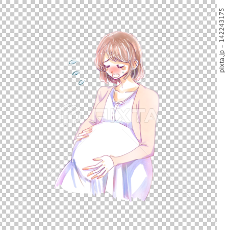 一個哭泣的女人;她懷孕了。 一個哭泣的女人;她懷孕了。 142243175