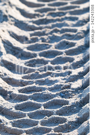 A close-up photo of a car track A close-up photo of a car track 142243308