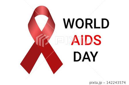 Red ribbon HIV, World AIDS day symbol 142243574