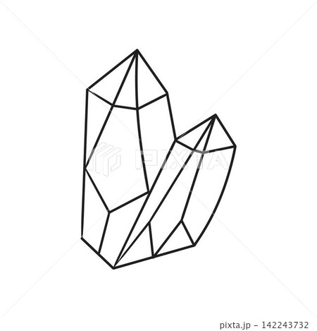 Diamond icon isolated on white 142243732