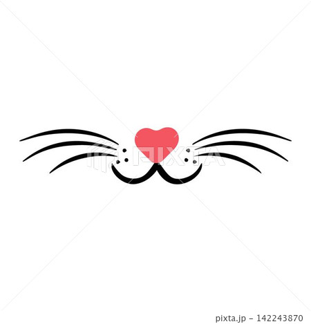 Vector flat cat nose Vector flat cat nose 142243870