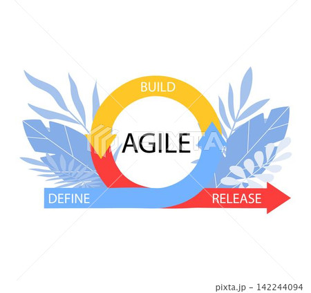 AGILE icon methodology vector AGILE icon methodology vector 142244094