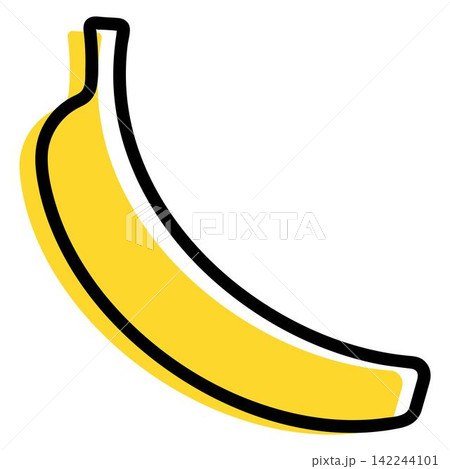 Banana icon on white background. Vector illustration Banana icon on white background. Vector illustration 142244101