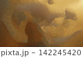 Abstract Grainy Golden and Copper Texture Background with Soft Layered Gradients 142245420
