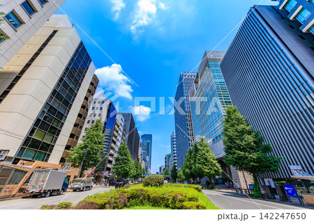 東京　中央区　昭和通り沿いの都市風景　京橋宝町交差点付近 142247650