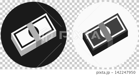 Icon illustration set of stacks of banknotes with a circular background / Money and payday illustration materials Icon illustration set of stacks of banknotes with a circular background / Money and payday illustration materials 142247950
