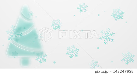 Glossy glassmorphism Christmas design. 142247959