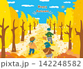 イチョウ並木とこどもたち 142248582