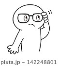 メガネをかけなおす棒人間 142248801