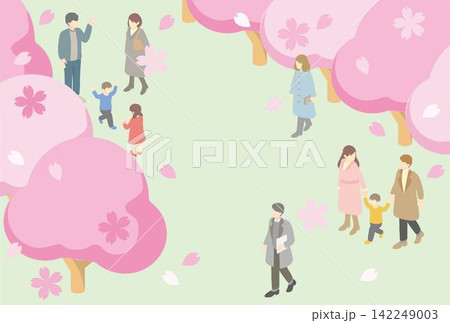 春 桜 お花見 人物 家族 子ども 風景 アイソメトリック イラスト バナー フレーム 背景 素材 春 桜 お花見 人物 家族 子ども 風景 アイソメトリック イラスト バナー フレーム 背景 素材 142249003
