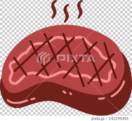 meat steak cooked barbecue grilled illustration meat steak cooked barbecue grilled illustration 142249305