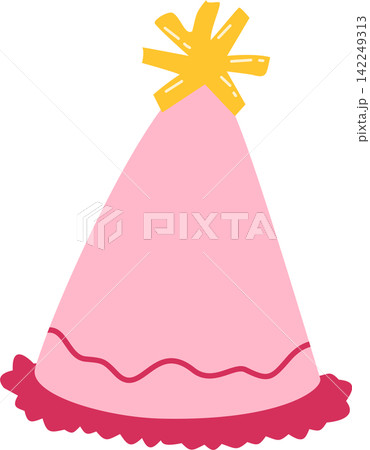 pink party hat illustration birthday pink party hat illustration birthday 142249313