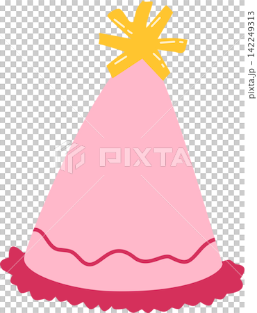 pink party hat illustration birthday pink party hat illustration birthday 142249313