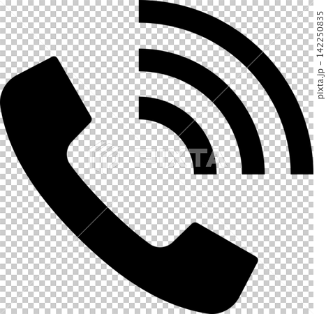 Icon illustration of a phone receiver showing a conversation. 142250835