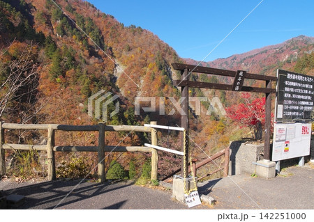 秋の白山白川郷ホワイトロード　蛇谷園地の入口 142251000
