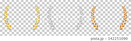Laurel frame ranking decoration Laurel frame ranking decoration 142251090