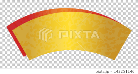 A fan-shaped background material in gold and vermilion. A fan-shaped background material in gold and vermilion. 142251146