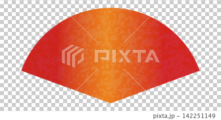 A simple, vermilion, fan-shaped background image. A simple, vermilion, fan-shaped background image. 142251149