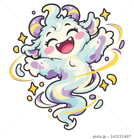 Cute Halloween monsters emoticon Cute Halloween monsters emoticon 142251487