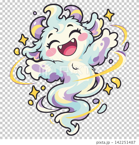 Cute Halloween monsters emoticon Cute Halloween monsters emoticon 142251487