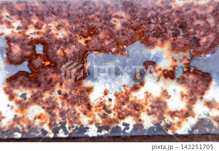 Close Up Texture of Rusted Metal Surface 142251705
