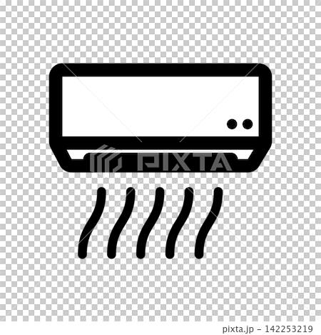 送風しているエアコンのアイコン 142253219
