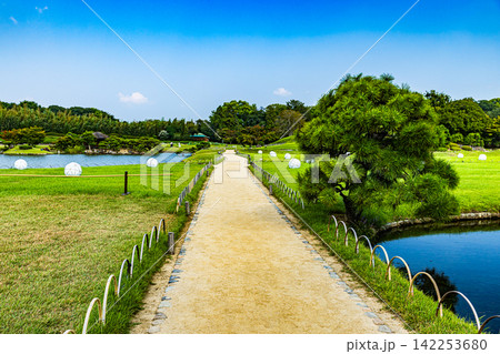 岡山県 岡山後楽園の風景 岡山県 岡山後楽園の風景 142253680