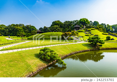 岡山県 岡山後楽園の風景 岡山県 岡山後楽園の風景 142253701