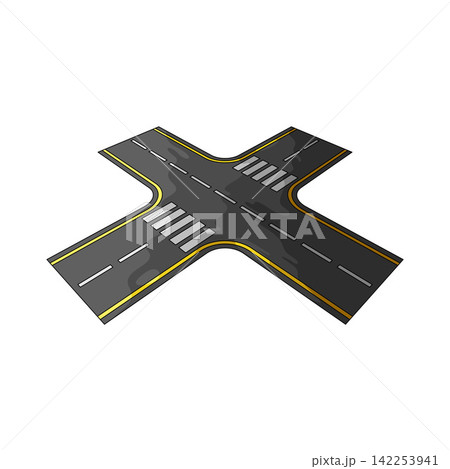 Illustration of Crossroad Illustration of Crossroad 142253941