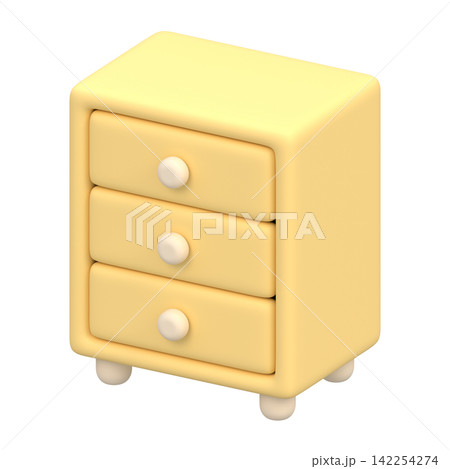 デフォルメされたチェストの3Dイラスト背景透過素材 デフォルメされたチェストの3Dイラスト背景透過素材 142254274