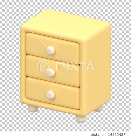 デフォルメされたチェストの3Dイラスト背景透過素材 デフォルメされたチェストの3Dイラスト背景透過素材 142254274