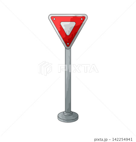 Illustration of Yield Sign Illustration of Yield Sign 142254941