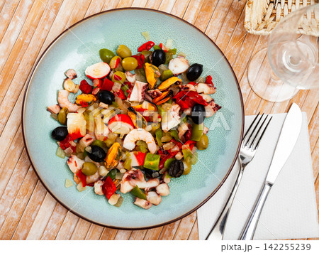 Salpicon seafood salad with shrimps Salpicon seafood salad with shrimps 142255239